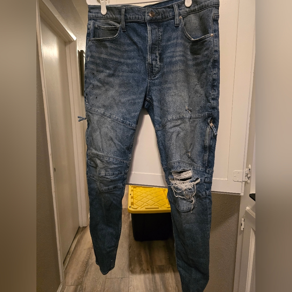 Hudson Jeans Men's Relaxed Fit Distressed Denim
